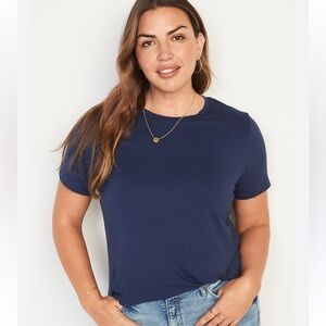 Old Navy Luxe Crew-Neck Tee - Deep Blue